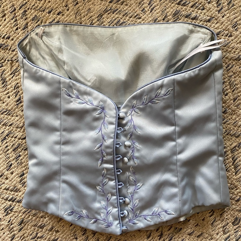Icey blue detailed corset